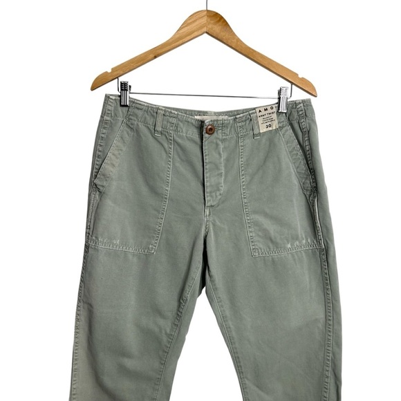 AMO Army Twist Denim Straight Leg Cotton Pants in Military Surplus Size 30 - Picture 3 of 10